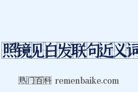 照镜见白发联句近义词是什么意思的图片